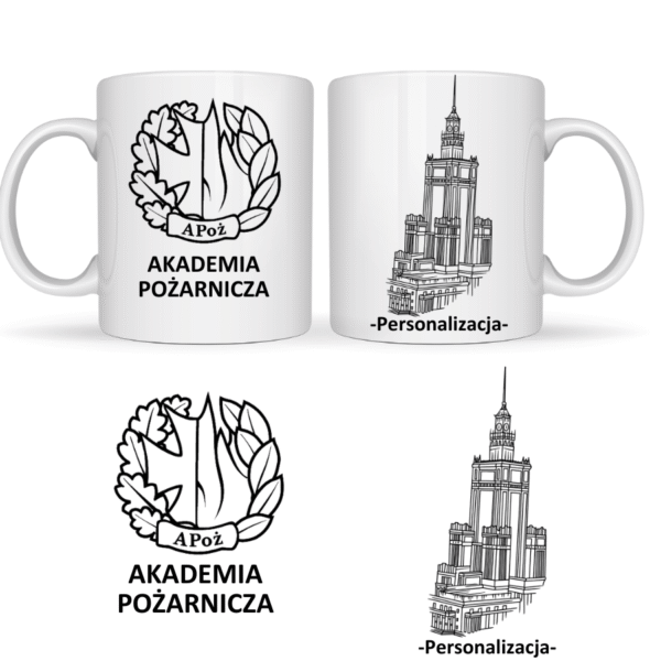 Kubek 330 ml Akademia Pożarnicza Warszawa