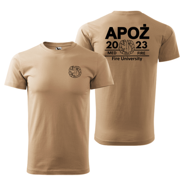 Koszulka T-Shirt APoż – Fire University (Czarny) Nadruk